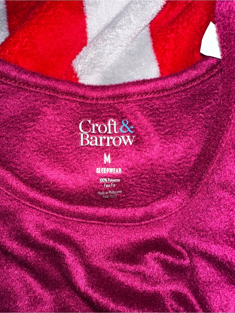 croft & barrow Women’s Maroon Pajama Set - Picture 7 of 8